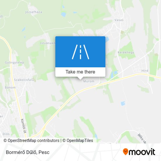 Bormérő Dűlő map