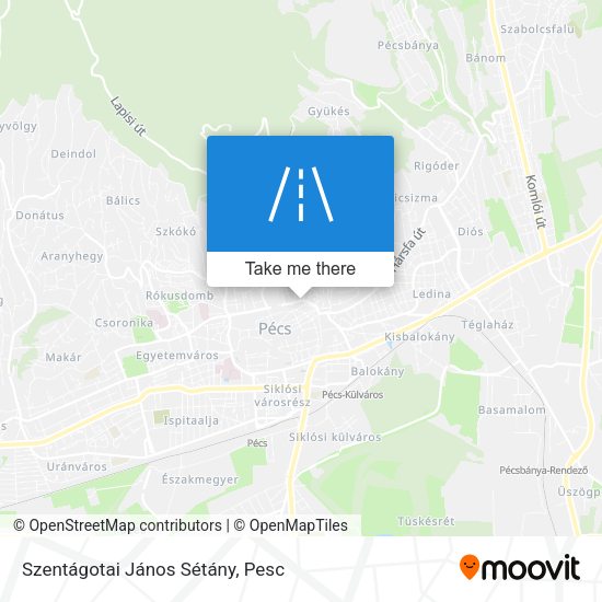 Szentágotai János Sétány map