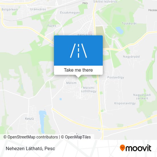 Nehezen Látható map