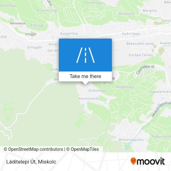 Láditelepi Út map