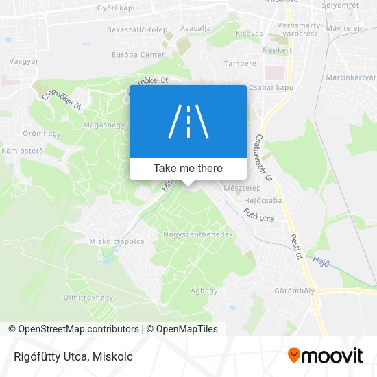 Rigófütty Utca map