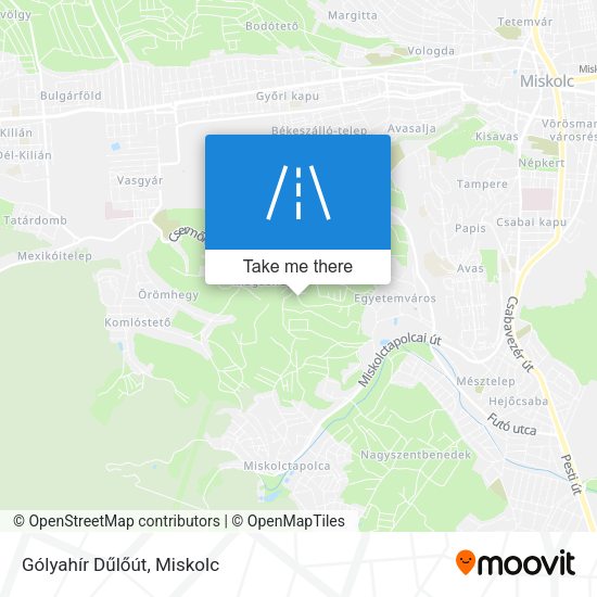 Gólyahír Dűlőút map