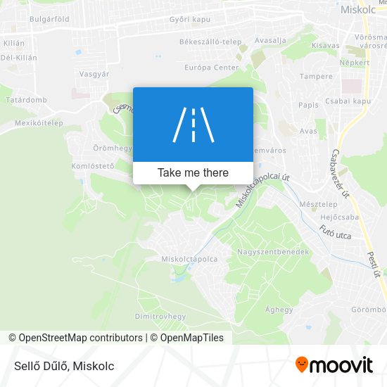 Sellő Dűlő map