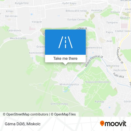 Gáma Dűlő map