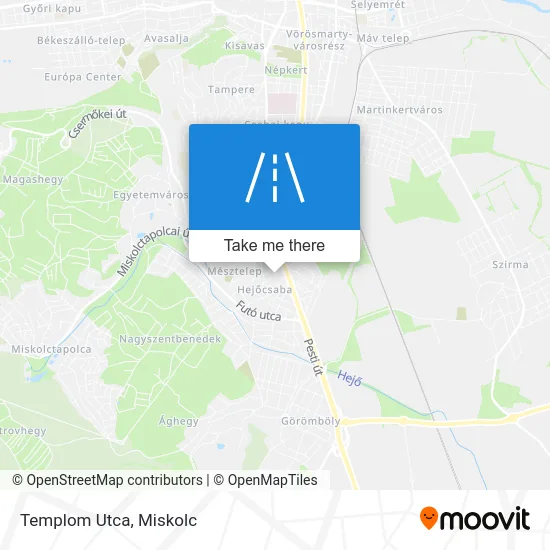 Templom Utca map