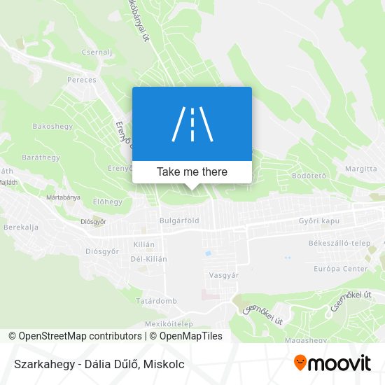 Szarkahegy - Dália Dűlő map