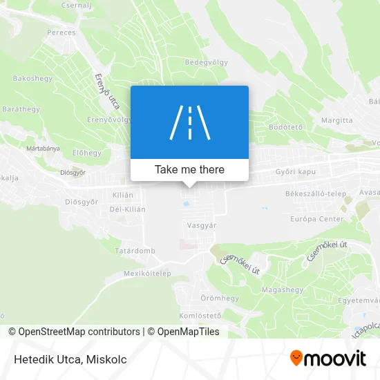 Hetedik Utca map
