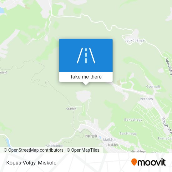 Köpüs-Völgy map