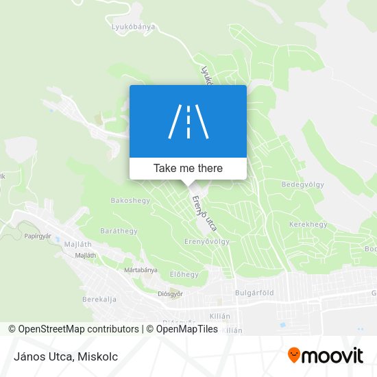 János Utca map