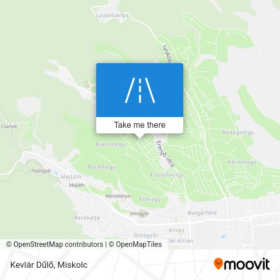 Kevlár Dűlő map