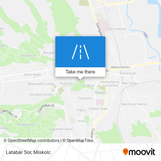 Latabár Sor map