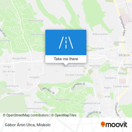 Gábor Áron Utca map