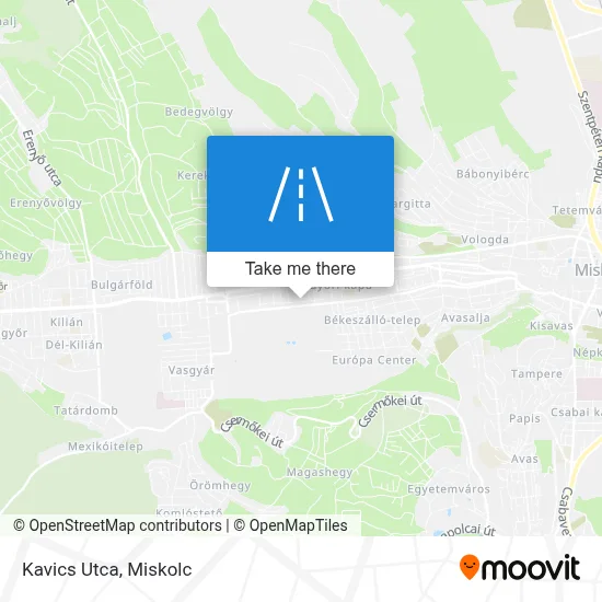 Kavics Utca map