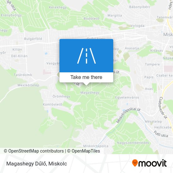 Magashegy Dűlő map