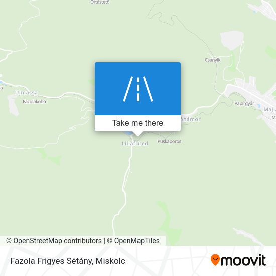 Fazola Frigyes Sétány map