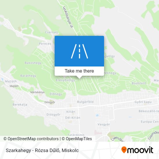 Szarkahegy - Rózsa Dűlő map