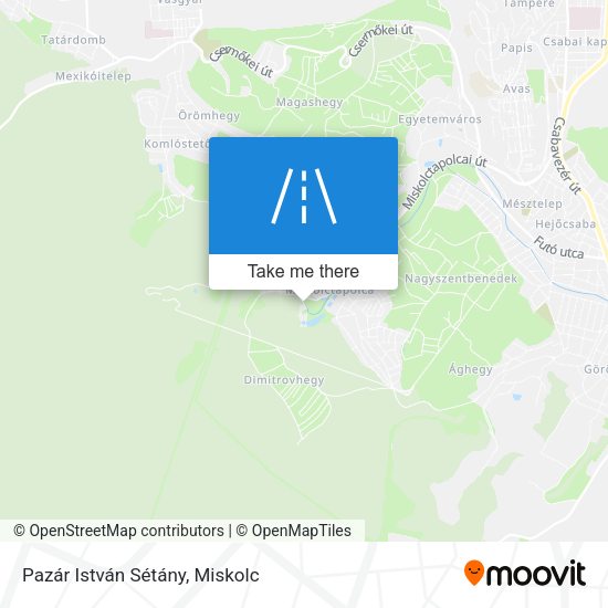 Pazár István Sétány map