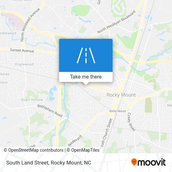 South Land Street map