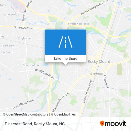 Pinecrest Road map