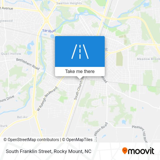 South Franklin Street map