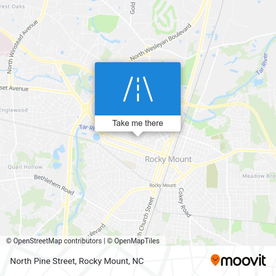 North Pine Street map