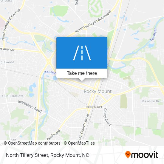 North Tillery Street map