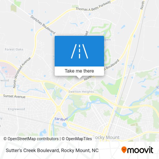 Sutter's Creek Boulevard map