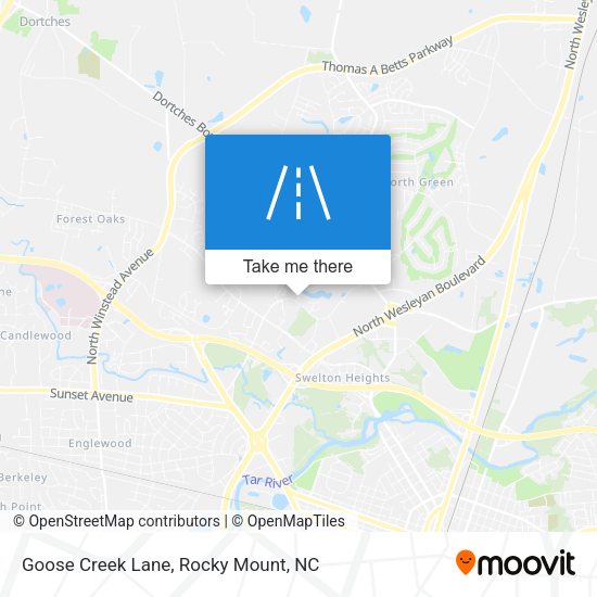 Goose Creek Lane map