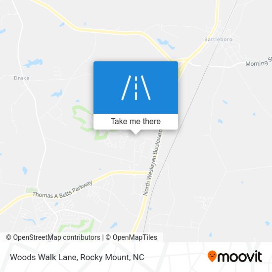 Woods Walk Lane map