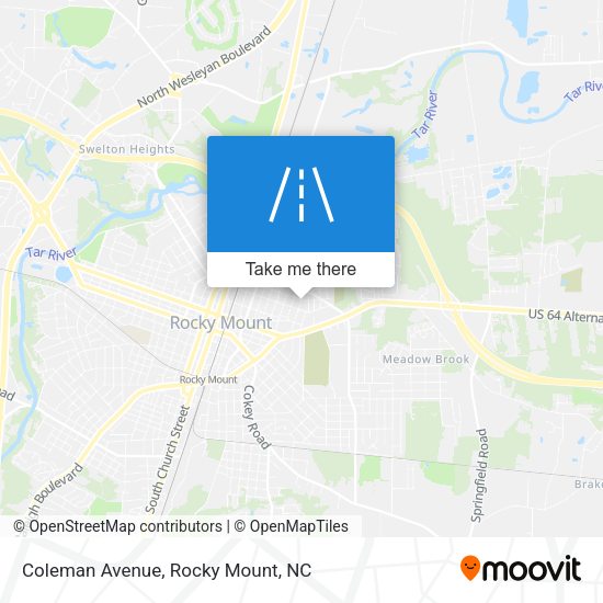 Coleman Avenue map