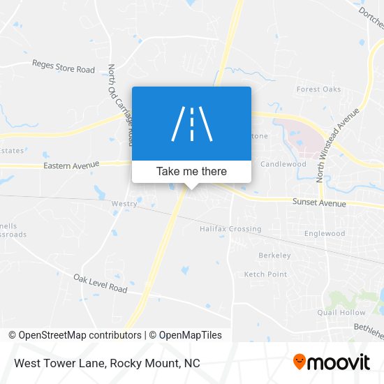 West Tower Lane map