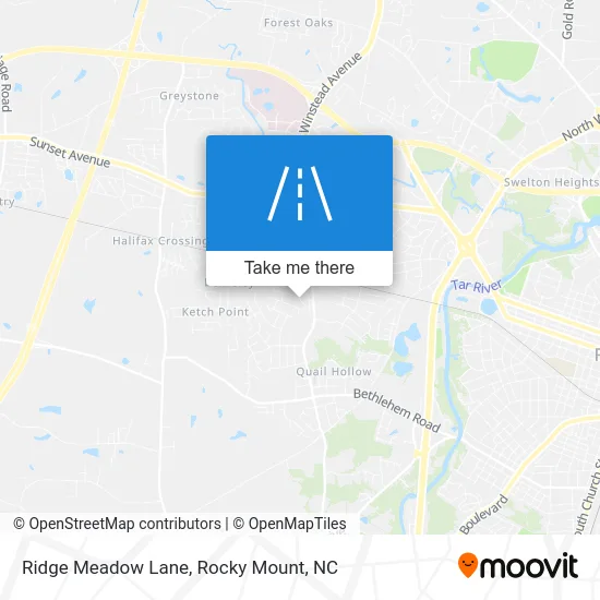 Ridge Meadow Lane map