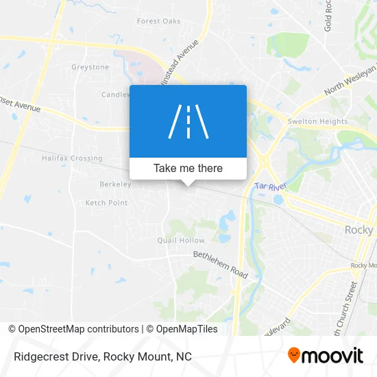 Ridgecrest Drive map