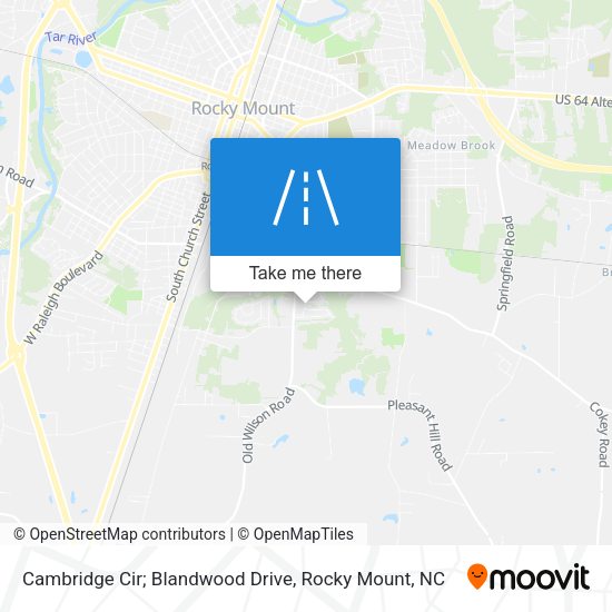 Cambridge Cir; Blandwood Drive map