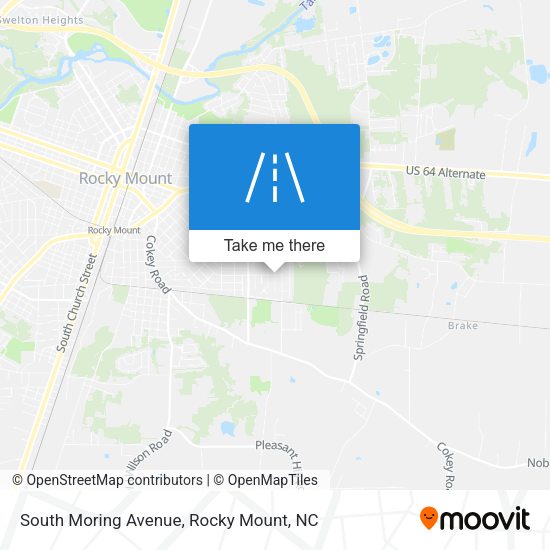 South Moring Avenue map