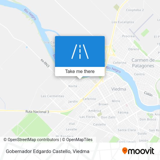 Gobernador Edgardo Castello map