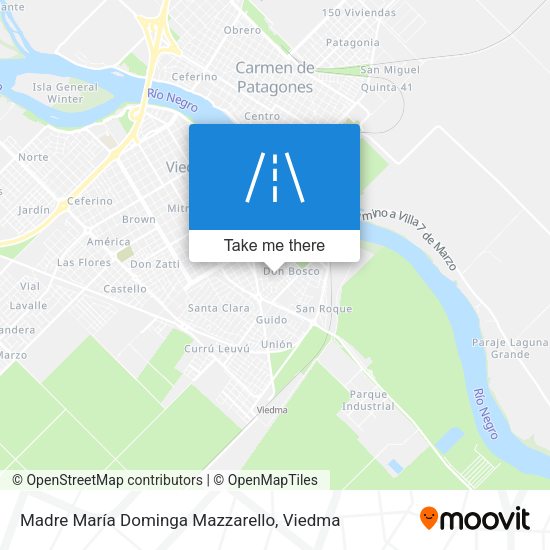 Mapa de Madre María Dominga Mazzarello