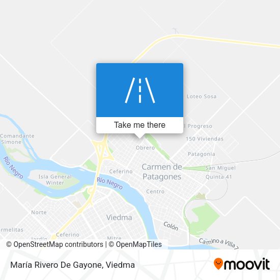 María Rivero De Gayone map
