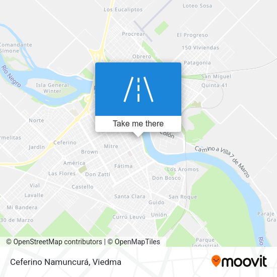 Mapa de Ceferino Namuncurá