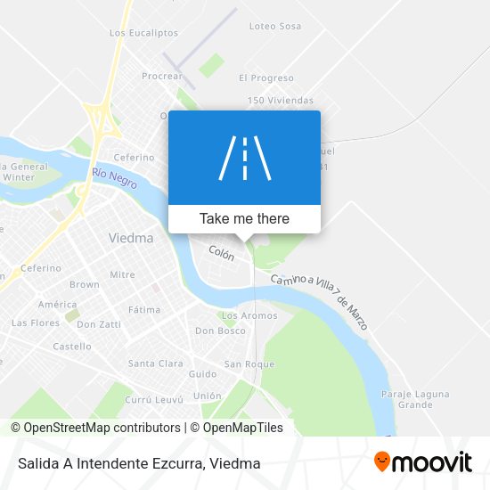 Salida A Intendente Ezcurra map