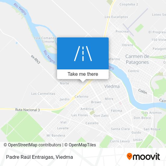 Padre Raúl Entraigas map