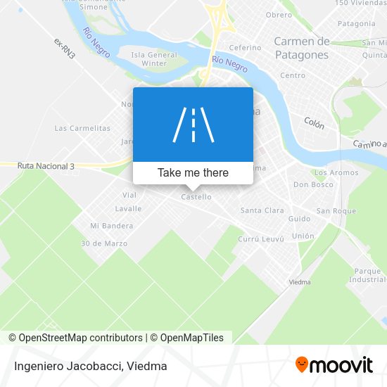 Mapa de Ingeniero Jacobacci