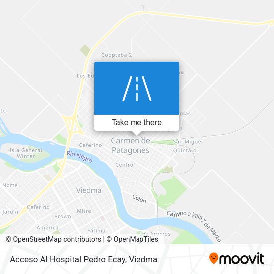 Mapa de Acceso Al Hospital Pedro Ecay