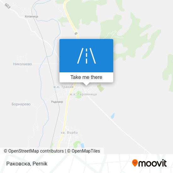 Раковска map