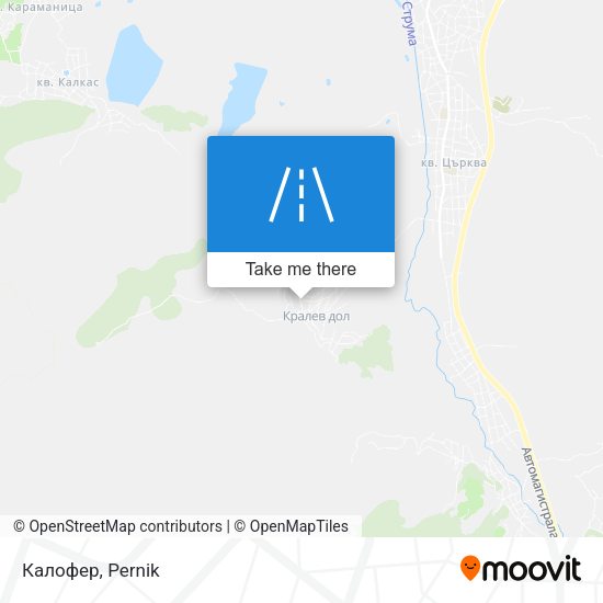 Калофер map