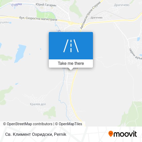 Карта Св. Климент Охридски