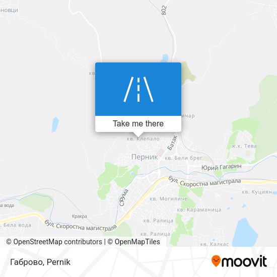 Габрово map