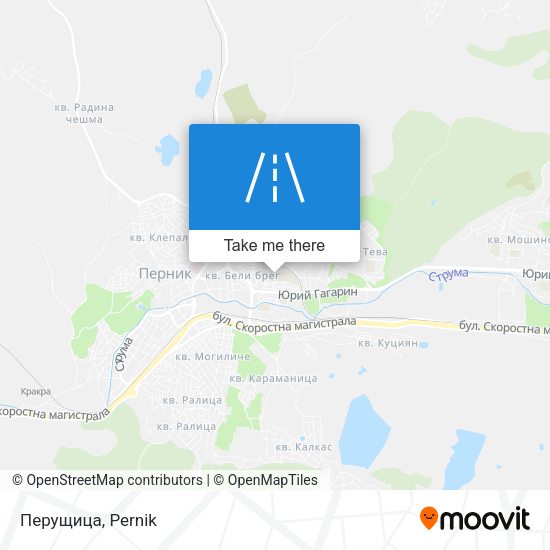Перущица map