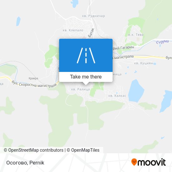 Осогово map