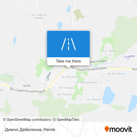 Димчо Дебелянов map